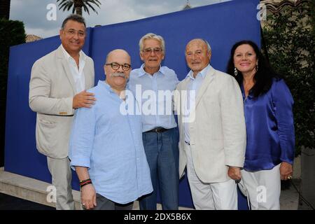 Il fotografo Gerard Schachmes, Bernard D'ormale e sindaco di Saint-Tropez Jean-Pierre Tuveri partecipa alla mostra fotografica Brigitte Bardot 'Brigitte for ever' a Saint-Tropez, Francia, 26 luglio 2014. Foto di Laurene Favier/ABACAPRESS.COM Foto Stock