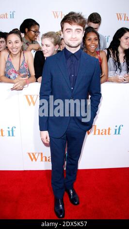 Daniel Radcliffe partecipa alla proiezione dei fan "What If" al Regal e-Walk Theatre di Times Square a New York City, NY, USA, il 4 agosto 2014. Foto di Donna Ward/ABACAPRESS.COM Foto Stock