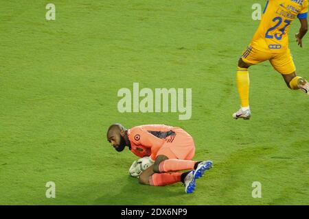 Exploria Stadium, Orlando, Florida, USA, 22 dicembre 2020, Kenneth Vermeer n. 1 del LAFC effettua un risparmio durante la finale della CONCACAF Champions League. (Foto: Marty Jean-Louis) Foto Stock