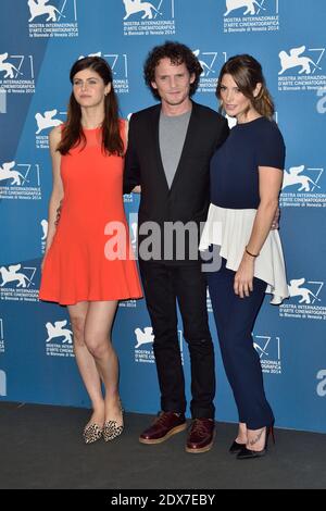 Alexandra Daddario, Anton Yelchin e Ashley Greene partecipano alla fotocellula per il film Burying the ex durante il 71° Festival Internazionale del Cinema di Venezia, il 4 settembre 2014. Foto di Aurore Marechal/ABACAPRESS.COM Foto Stock