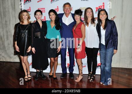 Veronique Mounier, Delphine Chaneac, Farida Kramdi, Jean-Paul Baudecroux, Erika Moulet, Audrey Thintouin e Maryam Salehi alla conferenza stampa NRJ RENTREE des Medias al Musee du Quai Branly, a Parigi, Francia, il 10 settembre 2014. Foto di Aurore Marechal/ABACAPRESS.COM Foto Stock