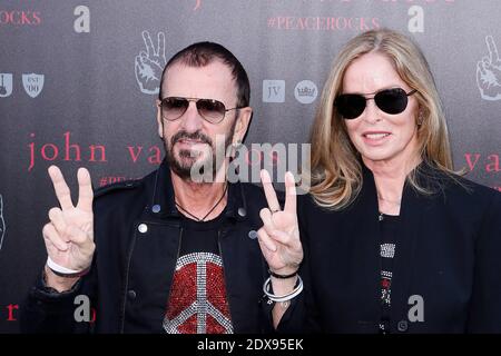 Ringo Starr e Barbara Bach partecipano alla Giornata Internazionale della Pace di John Varvatos con Ringo Starr alla John Varvatos Boutique, a West Hollywood, Los Angeles, CA, USA, il 21 settembre 2014. Foto di Julian da Costa/ABACAPRESS.COM Foto Stock