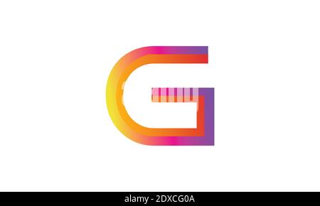 Design del logo lettera G e modello vettoriale Illustrazione Vettoriale