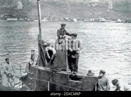 Georg von Trapp in servizio a bordo della SM U-5 durante la prima guerra mondiale 1915 Foto Stock