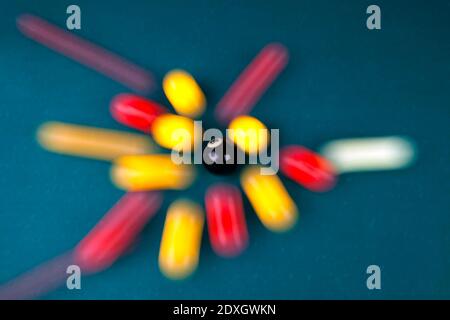 8 Ball biliardo o biliardo inglese Foto Stock
