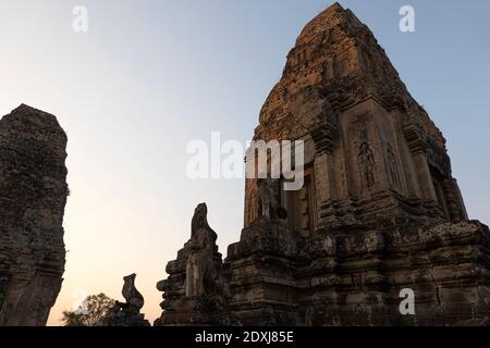 Torre centrale del tempio Preh Rup Foto Stock