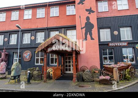 The Viking Hotel in Hafnarfjordur Islanda UN hotel a tema su Cultura vichinga Foto Stock