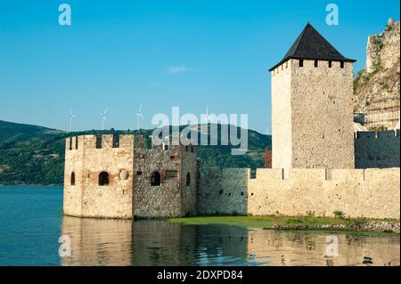 Fortezza di Golubac sul Danubio, Serbia Foto Stock