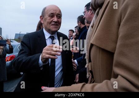 Jean-Yves le Drian, ministro per l'Europa e gli affari esteri, e Amelie De Montchalin, segretario di Stato per gli affari europei, inaugura Brittany F. Foto Stock