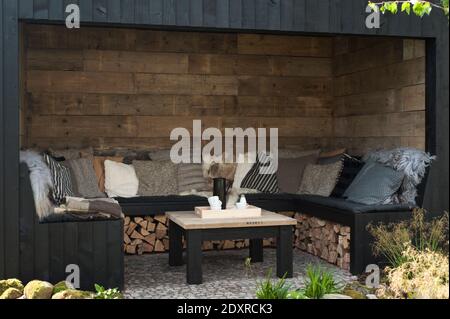 Da Hordaland a Cardiff: Un Giardino Norvegese in Galles, RHS Show Cardiff 2014. Foto Stock