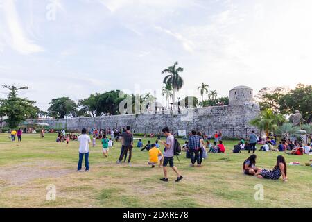 I terreni di Fort San Pedro a Cebu, Filippine Foto Stock