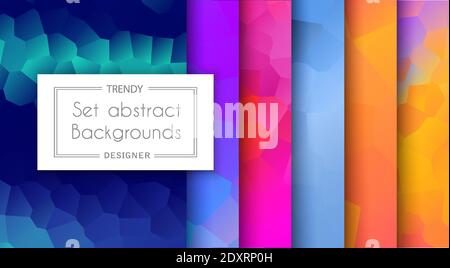 Un insieme di modelli di tendenza di viola ultravioletto Illustrazione Vettoriale