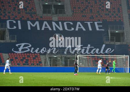 Bologna, Italia. 23 dicembre 2020. Banner Bologna durante il FC Bologna vs Atalanta Bergamasca Calcio, Serie calcistica Italiana A Bologna, Italia, Dicembre 23 2020 Credit: Independent Photo Agency/Alamy Live News Foto Stock