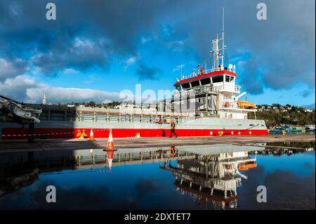 Cork, Irlanda. 24 Dic 2020. La nave del General Cargo 'Jolyn' attracca a Kennedy Quay questo pomeriggio trasportando un carico di alimentazione animale. Salpa il 30 dicembre. Credit: AG News/Alamy Live News Foto Stock