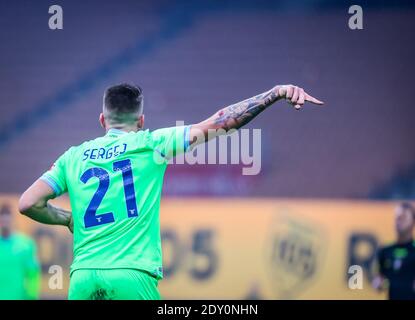 Milano, Italia. 23 dicembre 2020. Sergej Milinkovic-Savic della SS Lazio reagisce durante la partita di calcio Serie A 2020/21 tra AC Milano vs SS Lazio allo stadio San Siro di Milano il 23 dicembre 2020 - Foto FCI/Fabrizio Carabelli/LM Credit: Fabrizio Carabelli/LPS/ZUMA Wire/Alamy Live News Foto Stock