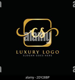 Initial CS Letter Logo Creative Modern Typography Vector Template. Creative Luxury Letter CS Logo Vector. Illustrazione Vettoriale