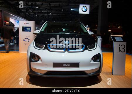 La nuova BMW I3 durante la giornata stampa del Paris Motor Show, noto come Mondial de l'Automobile a Parigi, Francia, il 2 ottobre 2014. Foto di Nicolas Genin/ABACAPRESS.COM Foto Stock