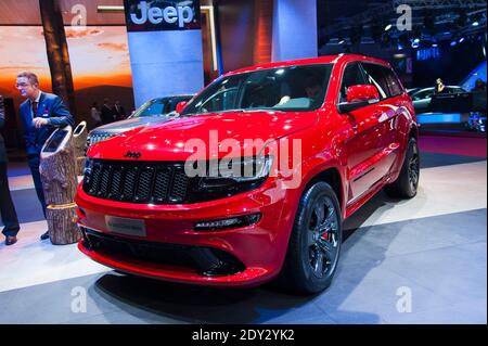 La nuova Jeep Grand Cherokee durante la giornata stampa del Paris Motor Show, conosciuto come Mondial de l'Automobile a Parigi, Francia, il 2 ottobre 2014. Foto di Nicolas Genin/ABACAPRESS.COM Foto Stock