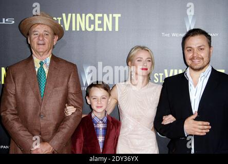 Bill Murray, Jaeden Leiberher, Naomi Watts e Theodore Melfi partecipano alla prima 'di Vincent' al Teatro Ziegfeld a New York City, NY, USA il 06 ottobre 2014. Foto di Donna Ward/ABACAPRESS.COM Foto Stock