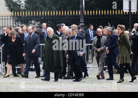 Jean-Louis Borloo arriva per un tributo al defunto amministratore delegato Christophe de Margerie, morto in un incidente aereo a Mosca la scorsa settimana, nella chiesa di Saint-Sulpice a Parigi, in Francia, il 27 ottobre 2014. Foto di ABACAPRESS.COM Foto Stock