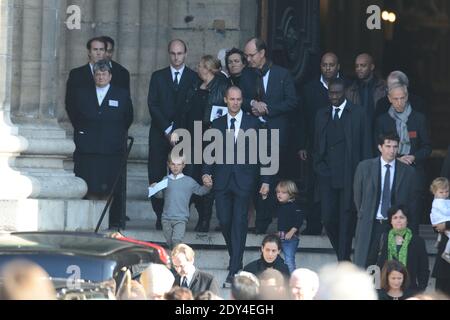 Cerimonia funebre per il defunto amministratore delegato di Total Christophe de Margerie, morto in un incidente aereo a Mosca la scorsa settimana, nella chiesa di Saint-Sulpice a Parigi, in Francia, il 27 ottobre 2014. Foto di ABACAPRESS.COM Foto Stock