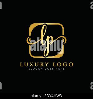 Modello vettoriale di progettazione del logo della lettera LP iniziale. Design con logo LLP Luxury Letter Illustrazione Vettoriale