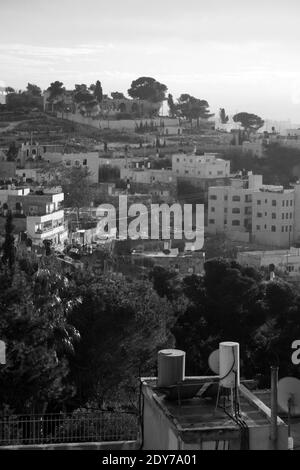 Mont des Oliviers à Jérusalem-Est Foto Stock