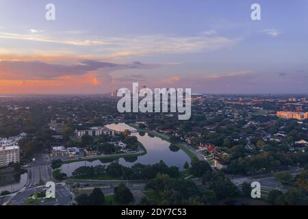 New Orleans al mattino dall'alto Foto Stock