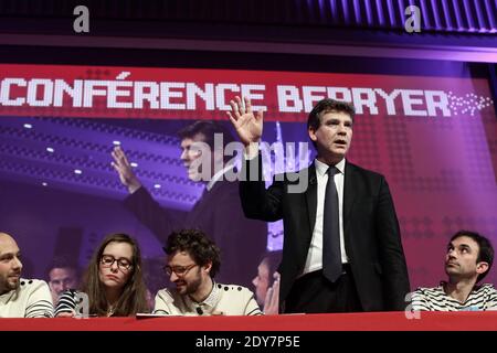 L'ex ministro francese dell'Economia Arnaud Montebourg partecipa alla Conferenza Berryer a la Mutualite, a Parigi, in Francia, il 11 dicembre 2014. Foto di Stephane Lemouton/ABACAPRESS.COM Foto Stock