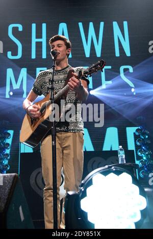 Shawn Mendes si esibisce al Jingle Ball 2014 dello Y100 presso il BB&T Center di Miami, Florida, il 21 dicembre 2014. Foto di Rolando Rodriguez/ABACAPRESS.COM Foto Stock