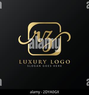 Initial rz letter Logo Design Typography moderna modello vettoriale. Design con logo Creative Luxury letter rz. Illustrazione Vettoriale