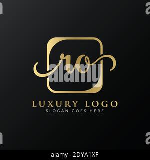 Initial ro letter Logo Design tipografia moderna modello vettoriale. Design creativo con logo Letter ro Luxury. Illustrazione Vettoriale