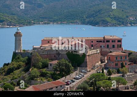 Forte Stella (Rocca Stella) in Portoferraio, Isola d'Elba, Toscana, Italia Foto Stock