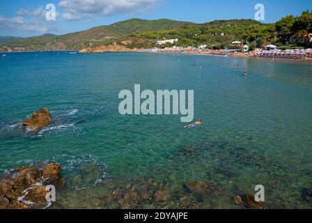 Lido di Capoliveri, Isola d'Elba, Toscana, Italia Foto Stock