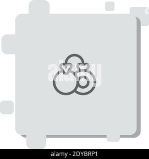 icona vettoriale castanets semplice illustrazione vettoriale moderna Illustrazione Vettoriale