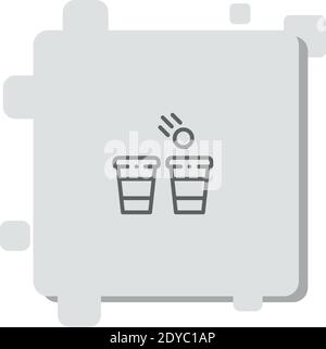 icona vettore di beer pong moderna semplice illustrazione vettoriale Illustrazione Vettoriale