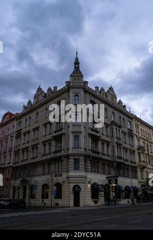 Immagine di Praga, capitale della Repubblica Ceca. Ilustration de Prague, capitale de la Republique assegno. Foto Stock