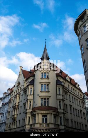 Immagine di Praga, capitale della Repubblica Ceca. Ilustration de Prague, capitale de la Republique assegno. Foto Stock