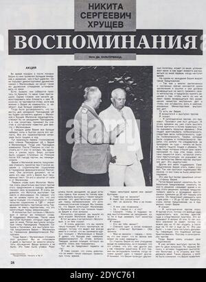 All'interno della rivista russa 'Ogoniok'. Foto Stock