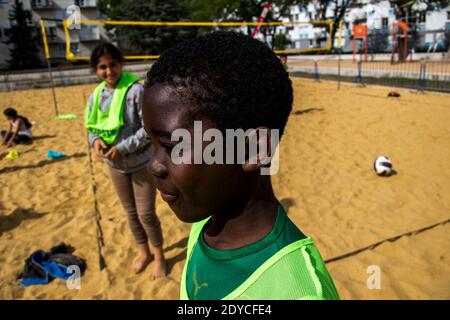 FRA - SOCIETÀ - LA SPIAGGIA PER COLORO CHE NON L'HANNO. Rennes, estate 2017, animazioni sono organizzate per i giovani dei quartieri. FRA - S. Foto Stock