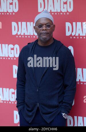 L'attore Samuel Lee Jackson partecipa alla fotocellula 'django Unchained' il 4 gennaio 2013 a Roma, Italia. Foto di Eric Vandeville/ABACAPRESS.COM Foto Stock