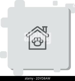 icona vettoriale pet friendly semplice illustrazione vettoriale moderna Illustrazione Vettoriale