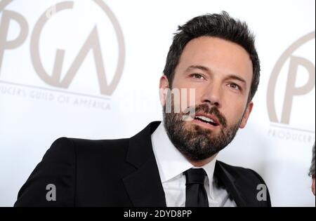 Ben Affleck arriva al 24° Premio annuale della Gilda dei produttori che si tiene il 26 gennaio 2013 presso il Beverly Hilton Hotel di Los Angeles, California, USA. Foto di Lionel Hahn/ABACAPRESS.COM Foto Stock