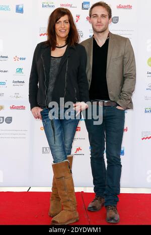 Anne Caillon e Francois David Cardonnel durante il 15° Festival Internazionale della Televisione di Luchon a Luchon, Pirenei francesi, Francia, il 15 febbraio 2013. Foto di Patrick Bernard/ABACAPRESS.COM Foto Stock