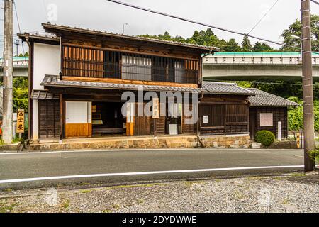 Storica locanda sul Tokaido Trail a Kakegawa, Giappone Foto Stock