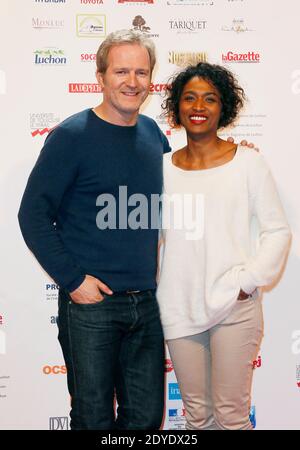 Sara Martins e Philippe Lefevre si pongono durante il 15° Festival Internazionale del Cinema televisivo di Luchon a Luchon, Pirenei francesi, il 15 febbraio 2013. Foto di Patrick Bernard/ABACAPRESS.COM Foto Stock