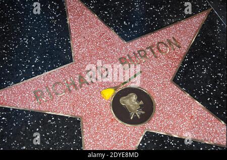 Il compianto Richard Burton è insignito di una stella sulla Hollywood Walk of Fame il 1 marzo 2013 a Los Angeles, California, USA. Foto di Lionel Hahn/ABACAPRESS.COM Foto Stock