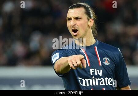 Zlatan Ibrahimovic di PSG durante la prima partita di calcio della Francia, PSG vs Nancy a Parigi, in Francia, il 9 marzo 2013. PSG ha vinto 2-1 Photo entro il ABACAPRESS.COM Foto Stock