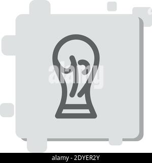 icona vettoriale della coppa del mondo semplice illustrazione vettoriale moderna Illustrazione Vettoriale