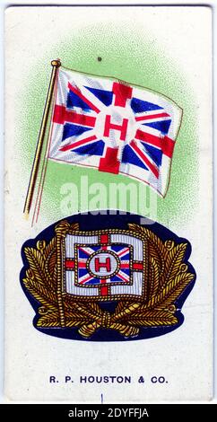 Sigaretta con emblemi di R.P. Houston e Co Foto Stock